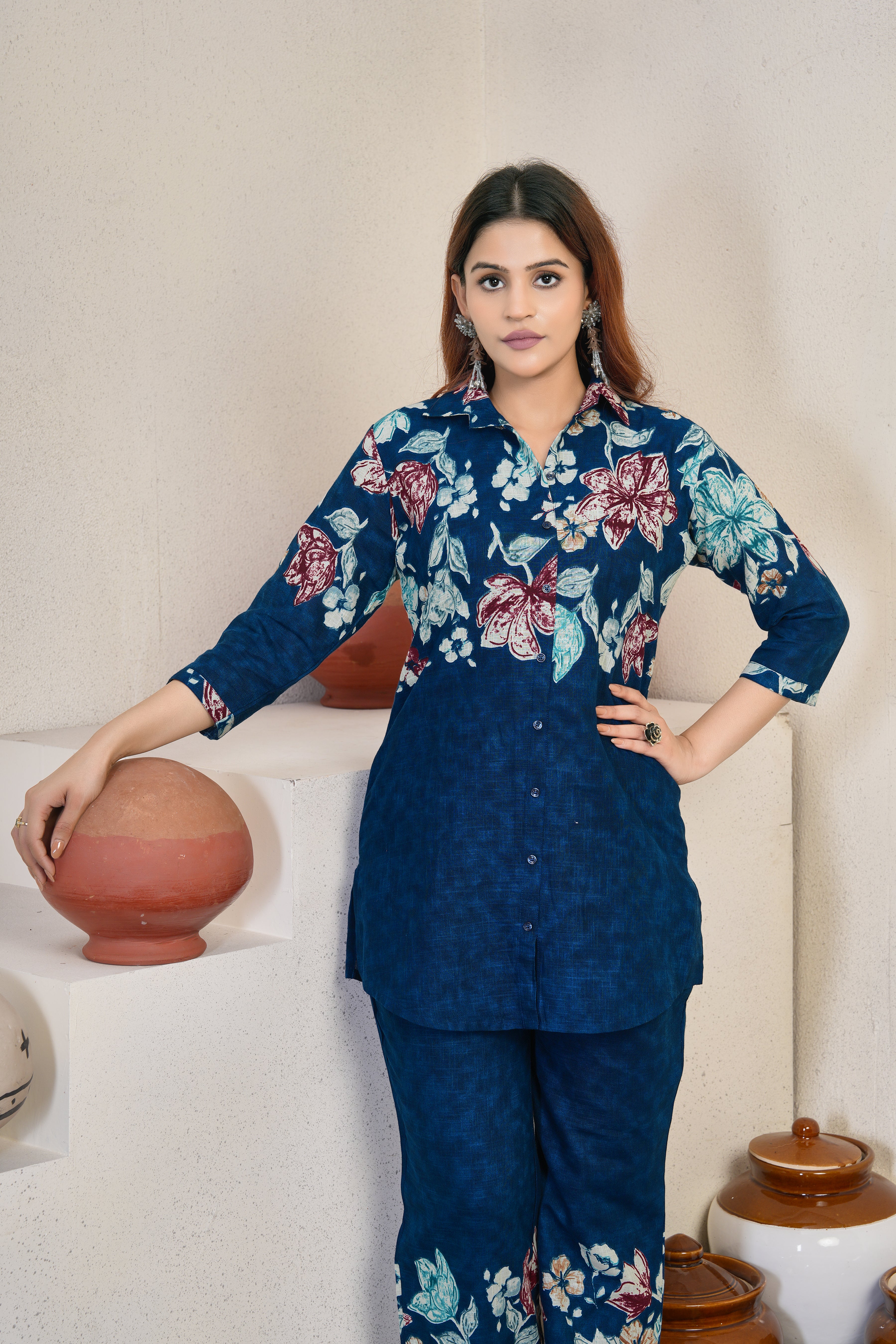 Georgette Kurta and Sharara Set