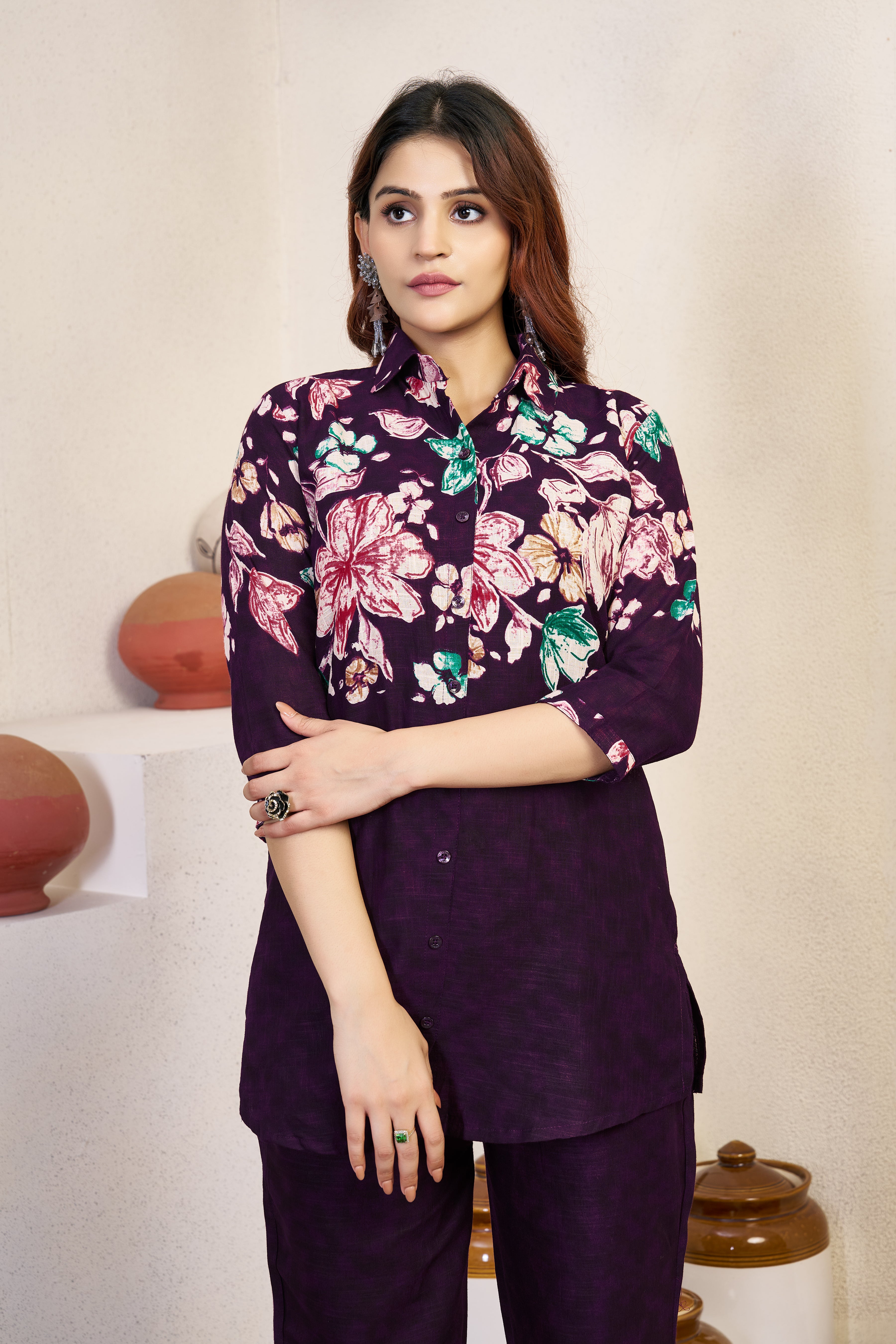 Georgette Kurta and Sharara Set