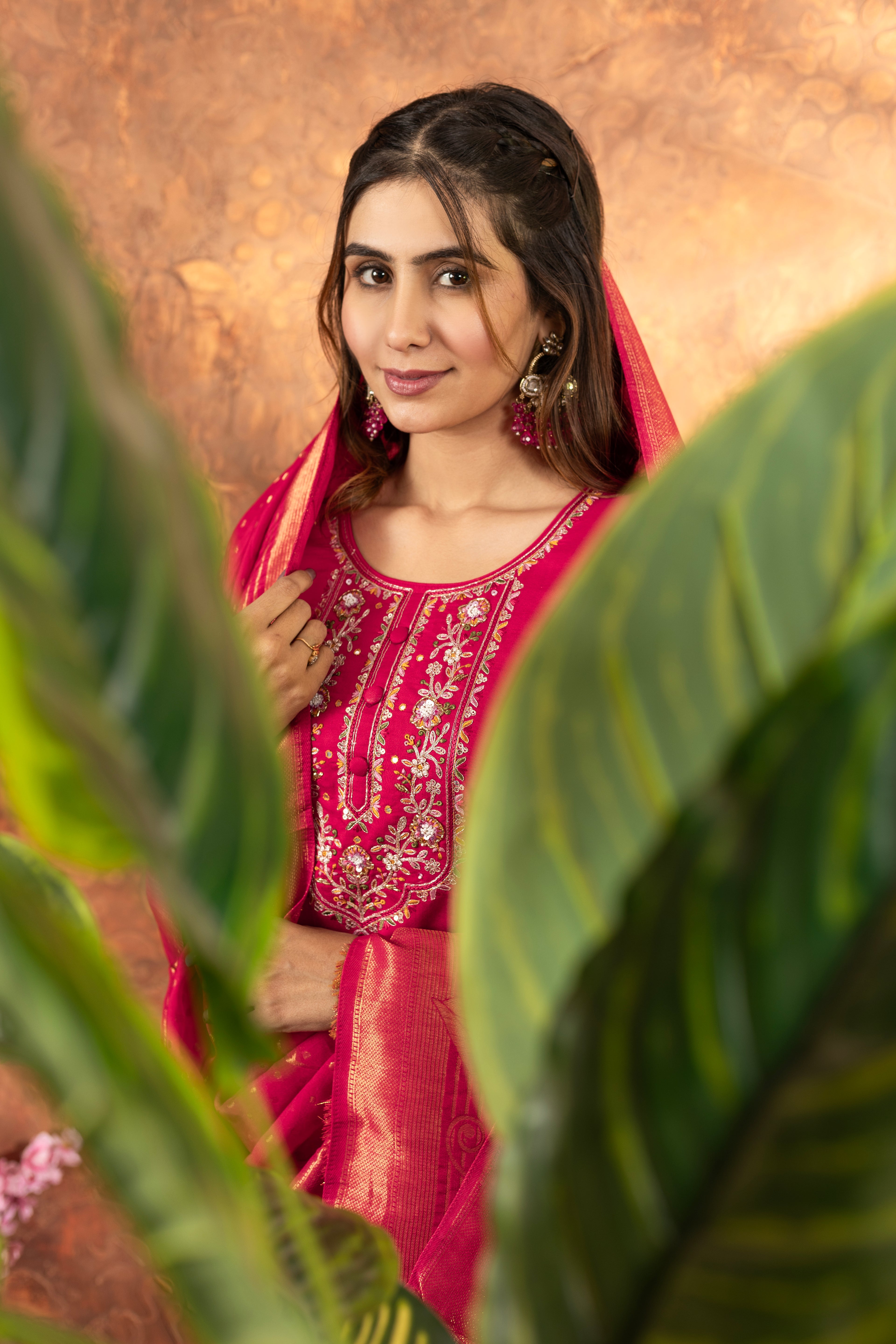 Elegant Straight Kurti Pant Dupatta Set (SM-2)