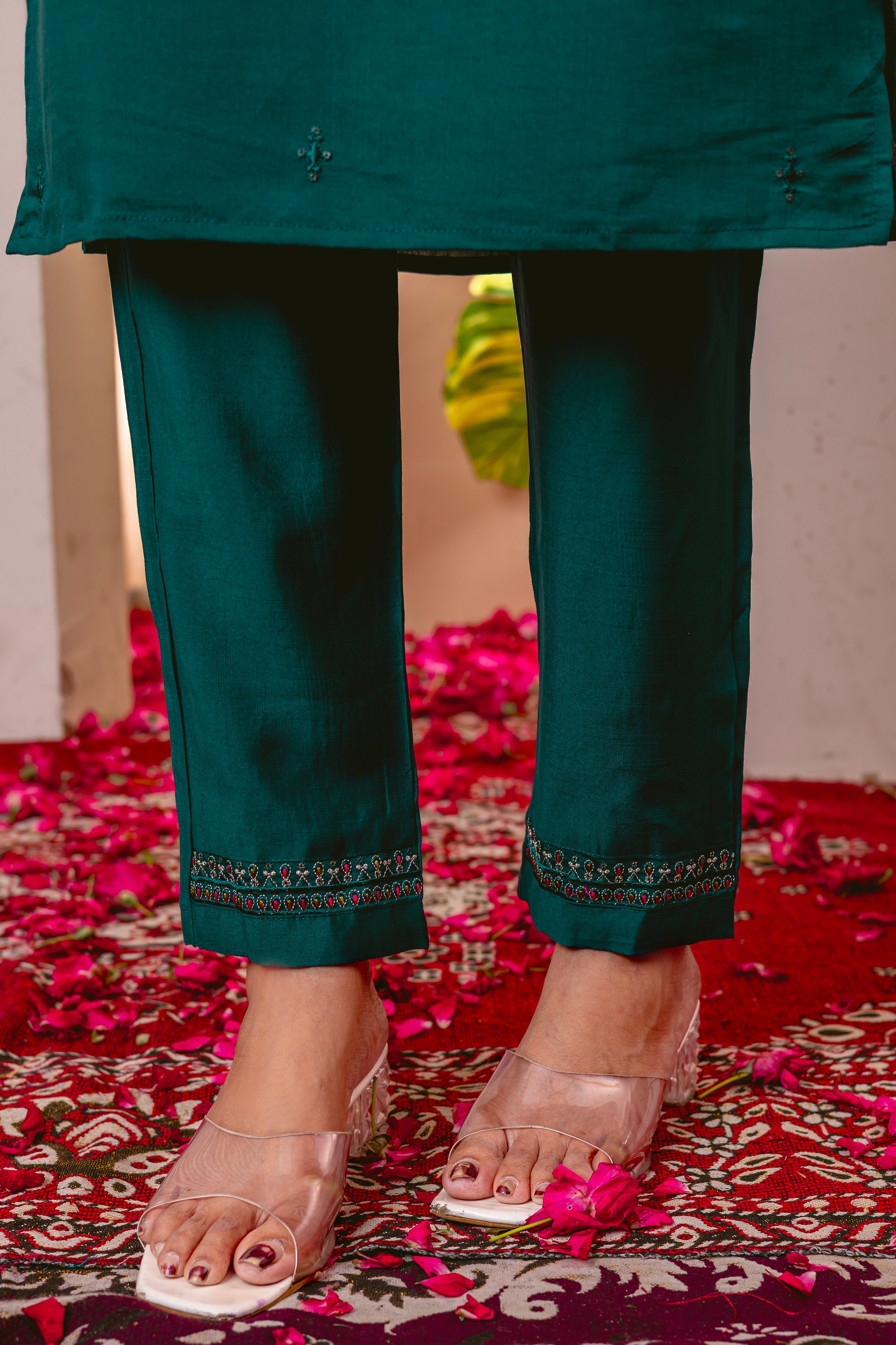 Elegant Straight Kurti Pant Dupatta Set (SM-9)