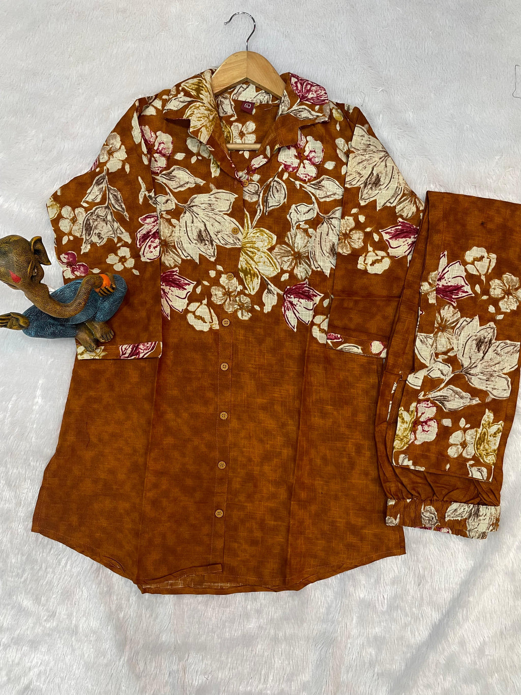 Georgette Kurta and Sharara Set