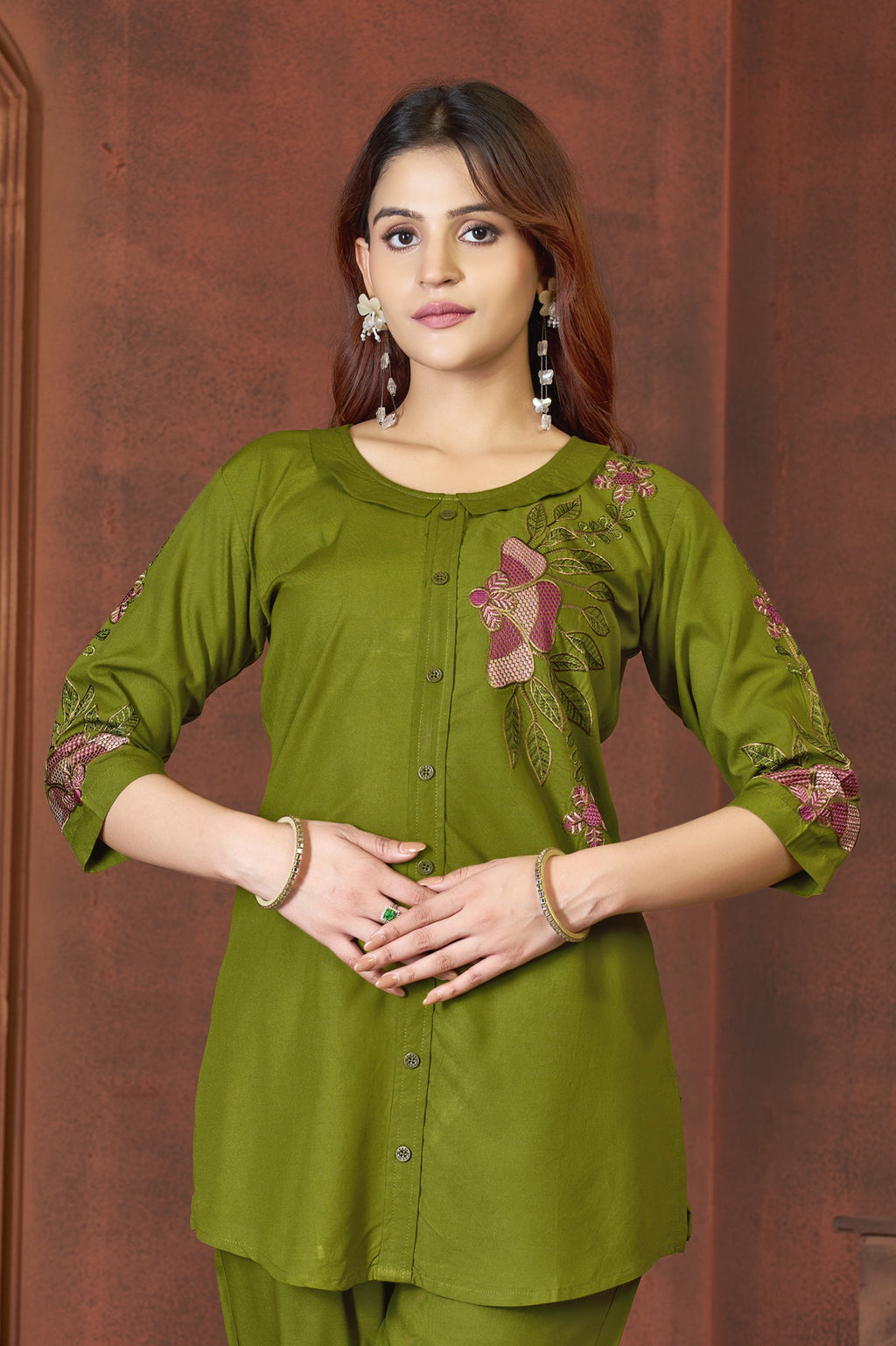 Georgette Kurta and Sharara Set