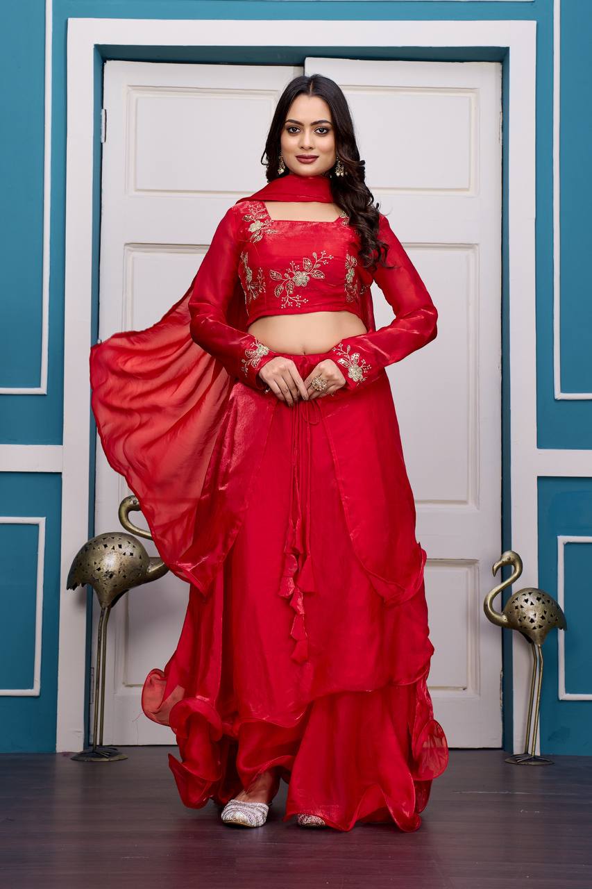 FULL STITCH 3-IN-1 LEHENGA SET [4 PCS]