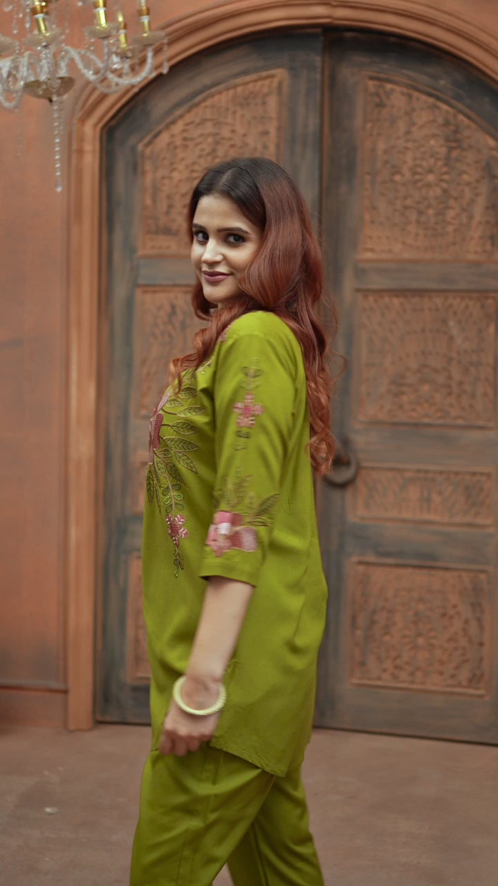 Georgette Kurta and Sharara Set