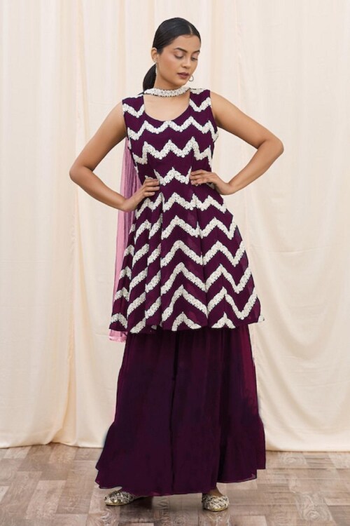 SANCIA Women Kurta And Sharara Set For Women & Girls